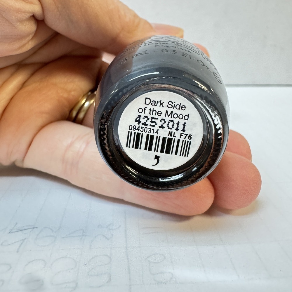 OPI NL F76 Dark Side of the Mood nail lacquer dark gray